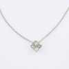 14ct White Gold, .25ct Princess Cut Diamond Necklace
