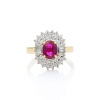 14ct Yellow/White Gold, 1.10ct Ruby and .61ct Diamond Ring