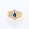 18ct Yellow Gold, .45ct Sapphire and .66ct Diamond Ring