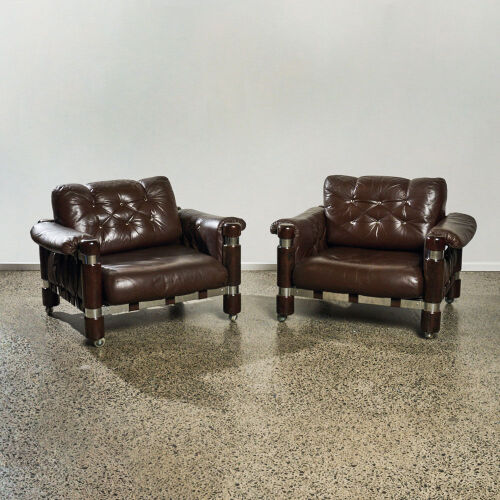 A Pair of El Rancho Armchairs by Maija Ruoslahti for Kalustekiila