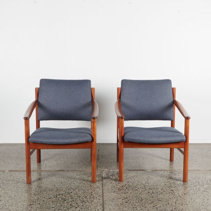 A Pair Of Highly Sculptural Occasional Chairs By Backhouse