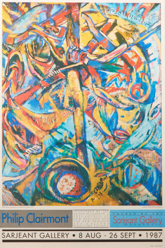 PHILIP CLAIRMONT 1987 Sarjeant Gallery Exhibition Poster