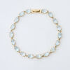 9ct Yellow Gold, 9.00ct Oval Mixed Cut Aquamarine Bracelet