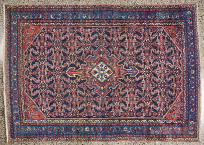 A Hand-Knotted Vintage Persian Rug