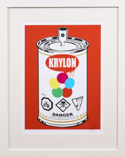 DENIAL Krylon Soup Pop Can Red