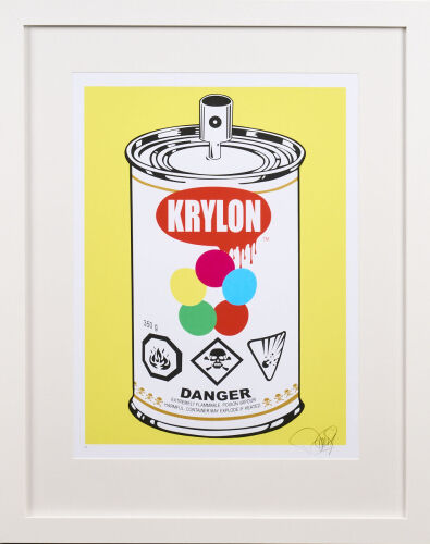 DENIAL Krylon Soup Pop Can Yellow