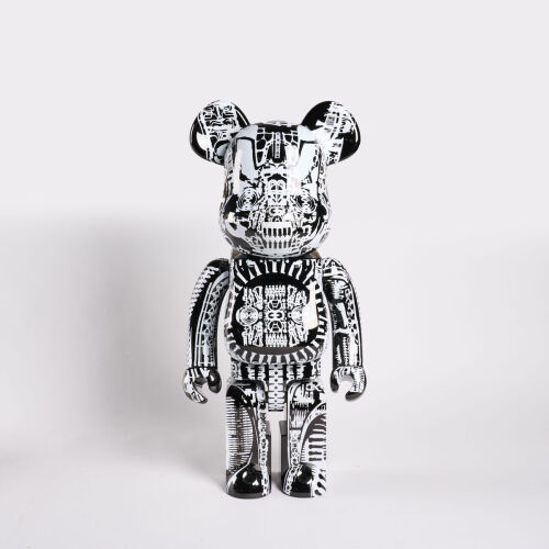 BE@RBRICK H.R Giger Black Chrome 1000%