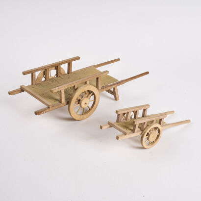 A Pair Of Wooden Wagons