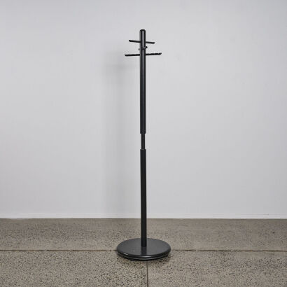 An Ebonised Oak Coat Stand