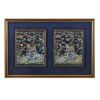 十九世纪中国清乾隆年间麒麟一品武官補子一对 / A Pair of 19th Century Chinese Qing Dynasty Qianlong Period Qilin Embroidered Silk Rank Badges