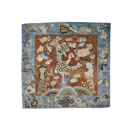 十九世纪东方凤凰補子 / A 19th Century Eastern Phoenix Embroidered Silk Rank Badges