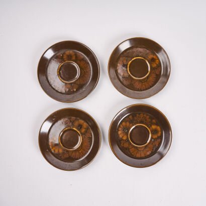 A Set Of Four Crown Lynn Penny Lane Forma Saucers