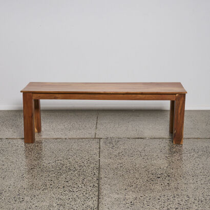 A Solid Wood Bench Seat