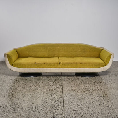 A Minimal Mid Century Style Three Seater Sofa/Daybed