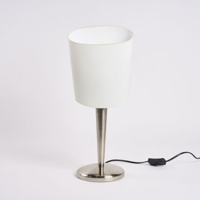 A Contemporary Italian Table Top Lamp with White Frosted Glass Shade