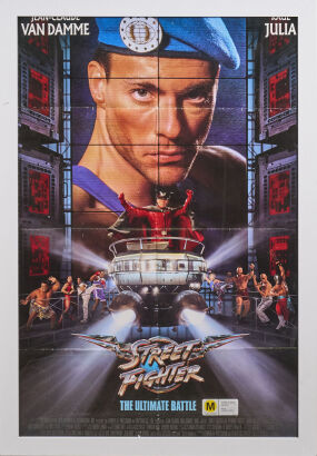 A Framed Vintage Street Fighter Movie Poster