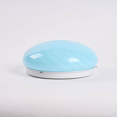 A Blue Murano Glass Swirl Ceiling/Wall Light