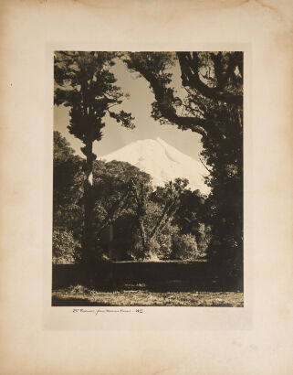 J Llyod Wilson Mt Egmont From Dawsons Falls Silver Gelatin Print