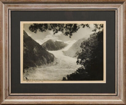 J LLOYD WILSON Fox Glacier West Coast Silver Gelatin Print