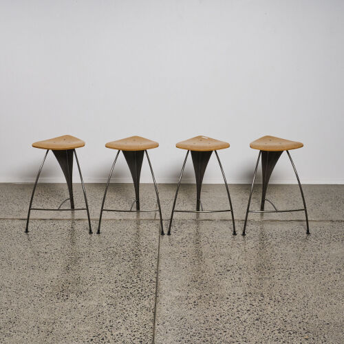 A Set Of Four Gary Hunt Stools