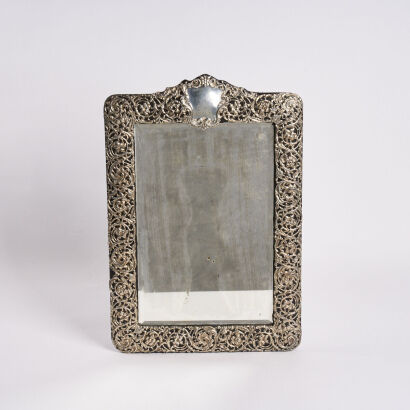 A Sterling Silver Vanity Mirror