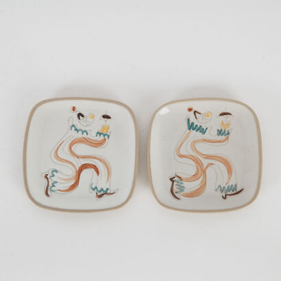 A Pair of Glidden Pottery Plates