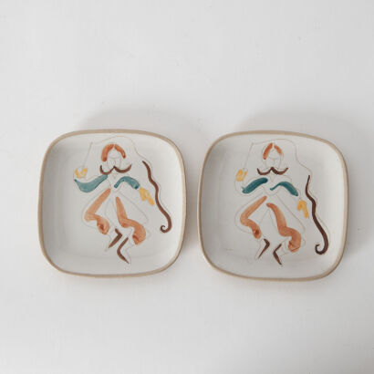 A Pair of Glidden Pottery Plates