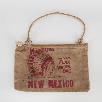 A Minnequa Imported Flax Water Bag