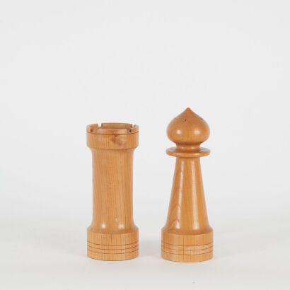 A Pair of Salt and Pepper Chess Pieces