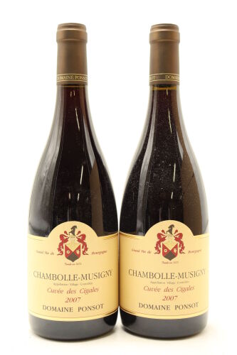 (2) 2007 Domaine Ponsot Chambolle-Musigny Cuvee des Cigales, Cote de Nuits [JR16.5]