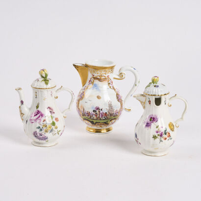 A Trio Of Meissen Jugs