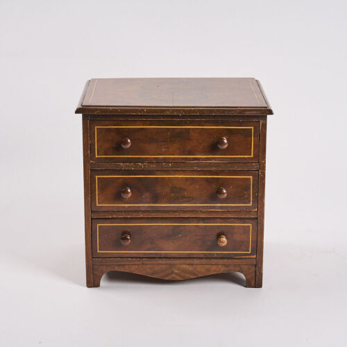 A Salesmen's Sample Miniature Georgian Inlay Chest Drawers