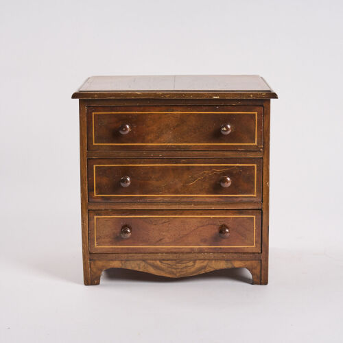 A Salesmen's Sample Miniature Georgian Inlay Chest Drawers