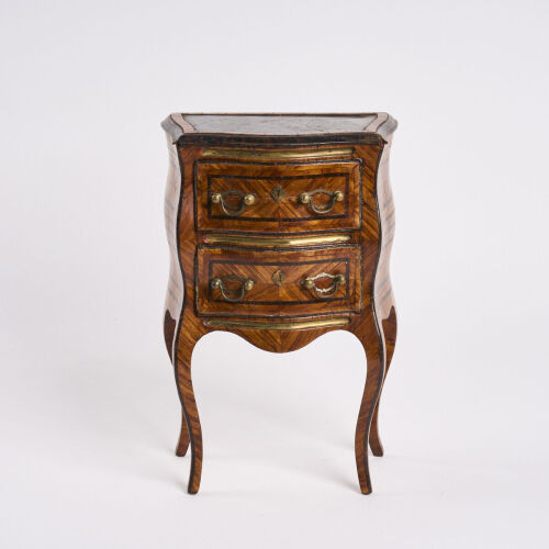 A Salesmen's Sample Miniature Louis IV Inlaid Chest