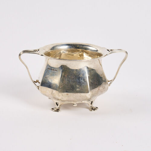 A Sterling Silver Edward Viner Sugar Bowl Sheffield 1939