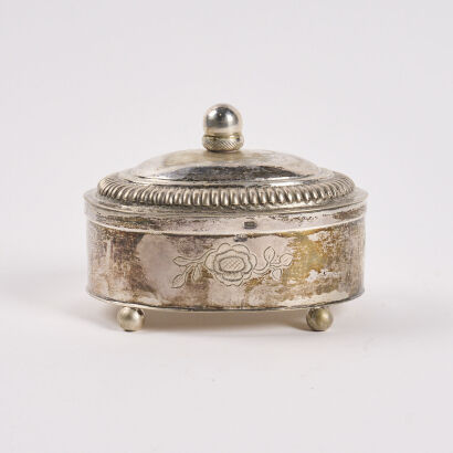 A Paul Storr Sterling Silver Jewellery Box 1836