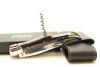 (1) Laguiole ‘Tradition’ Pocket Knife (12cm blade) with Corkscrew - Black Cow Horn with Leather Pouch - 3