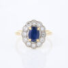 18ct White Gold, 1.35ct Sapphire and .48ct Diamond Ring