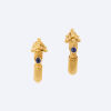 22ct Yellow Gold, Etruscan Style Half Huggie Earrings