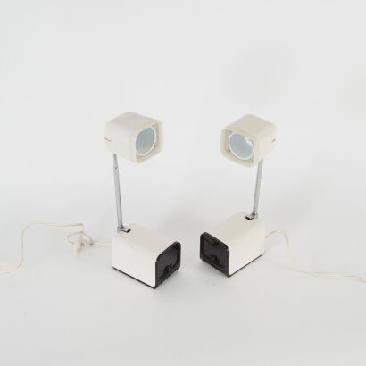 A Pair Of L.Wireski Bedside Lamps 1980s