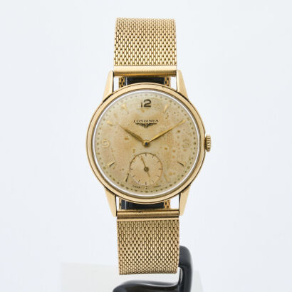 Vintage, 9ct Yellow Gold, Gents, Longines Watch Case on Gold Plated Bracelet