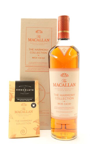 (1) The Macallan Harmony Collection 'Rich Cacao' Single Malt Scotch Whisky with Nibs & Honey Dark Chocolate, 44% ABV