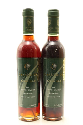 (2) 1995 Cranswick Estate Zimilli Vineyard Autumn Gold Botrytis Semillon, Riverina, 375ml