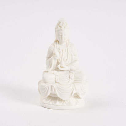 A Chinese White Porcelain Figure of Guanyin