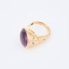 18ct Rose Gold, Contemporary Amethyst and Diamond Dress Ring - 2