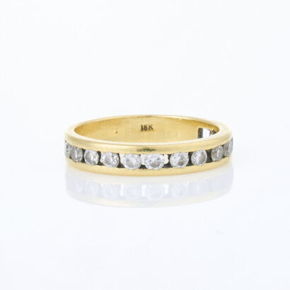 18ct Yellow Gold, Channel Set .58ct Diamond Band