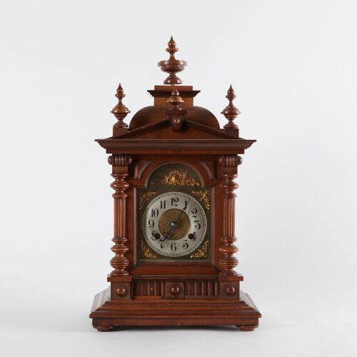 An Antique Wooden Mantle Clock