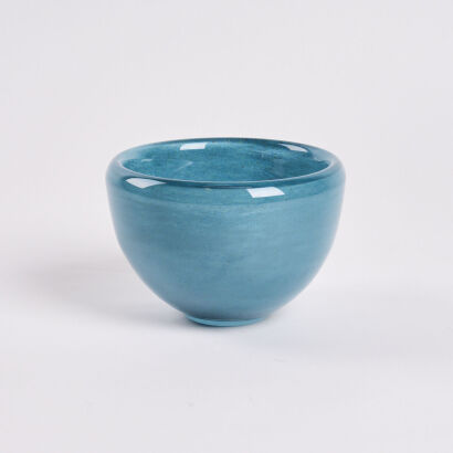 A Blue Art Glass Bowl