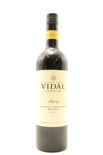 (1) 2013 Vidal Legacy Cabernet Merlot, Gimblett Gravels [JR17.5]