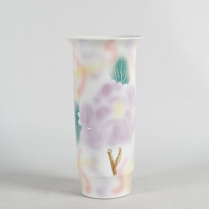 A Chinese Underglaze 'Floral' Vase (Jingdezhen Mark)